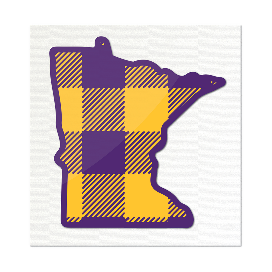 Minnesota Plaid Sticker (Multiple Colors)