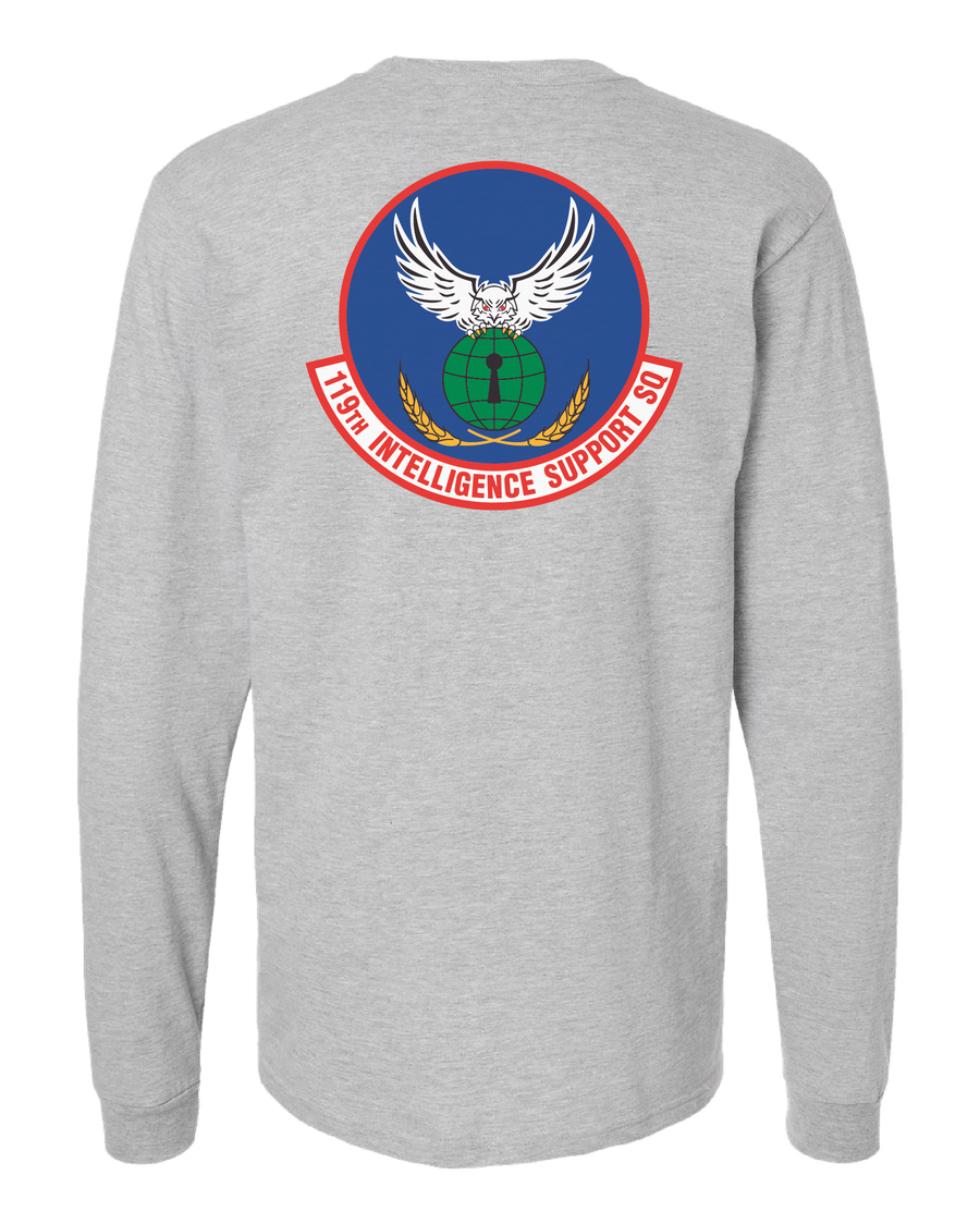 Happy Hooligans 119th Intelligence Support Squadron Long Sleeve Color Badge T-shirt (Preorder)