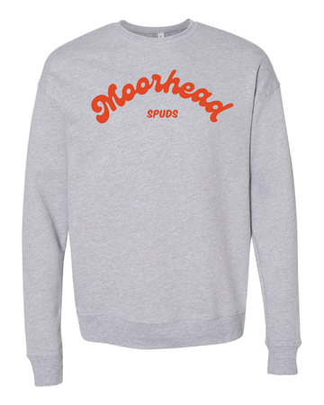 Horizon Moorhead Spuds 70's Font Bella Canvas Crewneck Sweatshirt