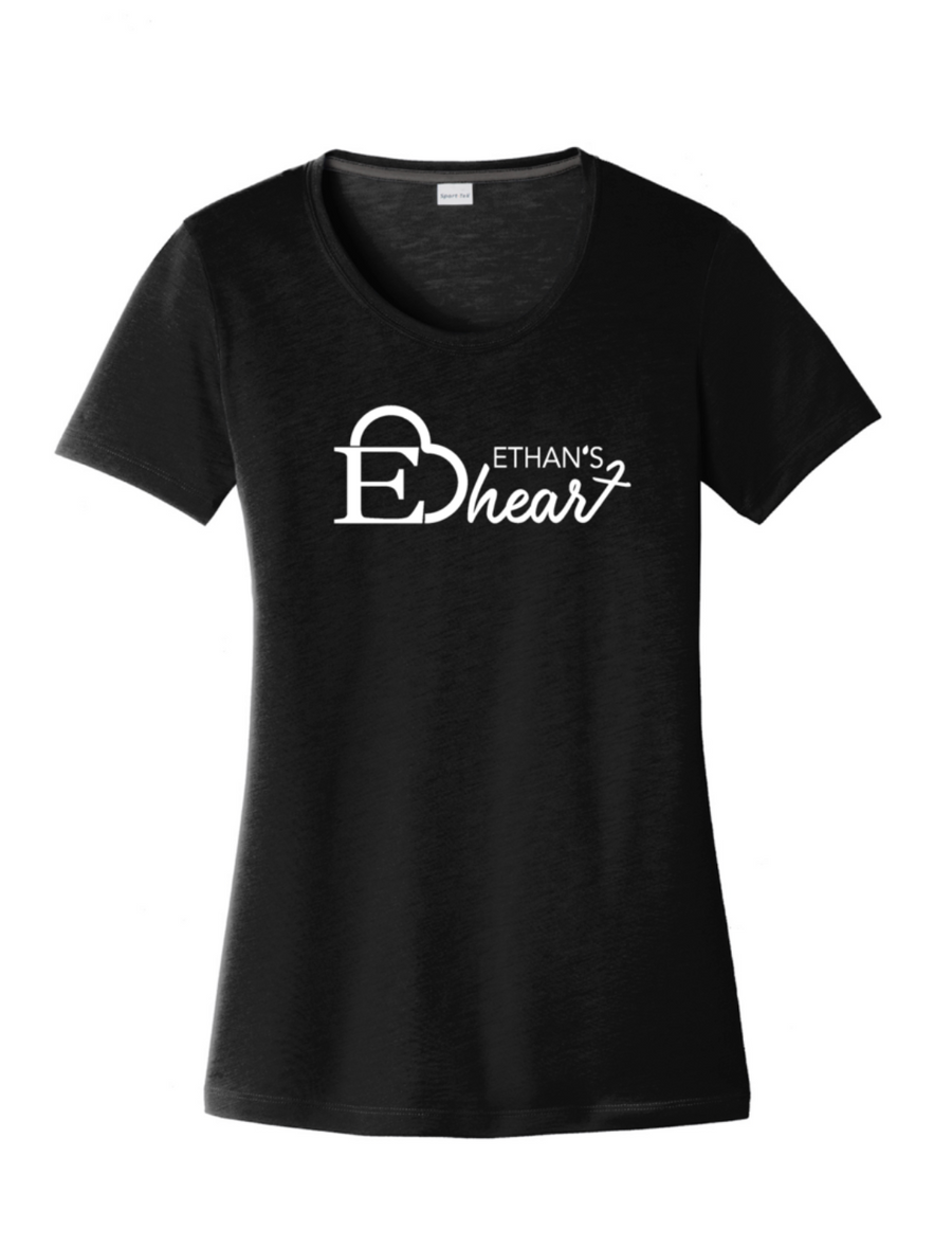 Ethan's Heart Ladies PosiCharge Cotton Touch Scoop Neck Tee