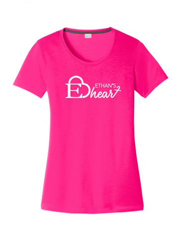 Ethan's Heart Ladies PosiCharge Cotton Touch Scoop Neck Tee