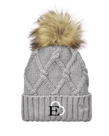 Ethan's Heart Ladies Faux Fur Pom Beanie