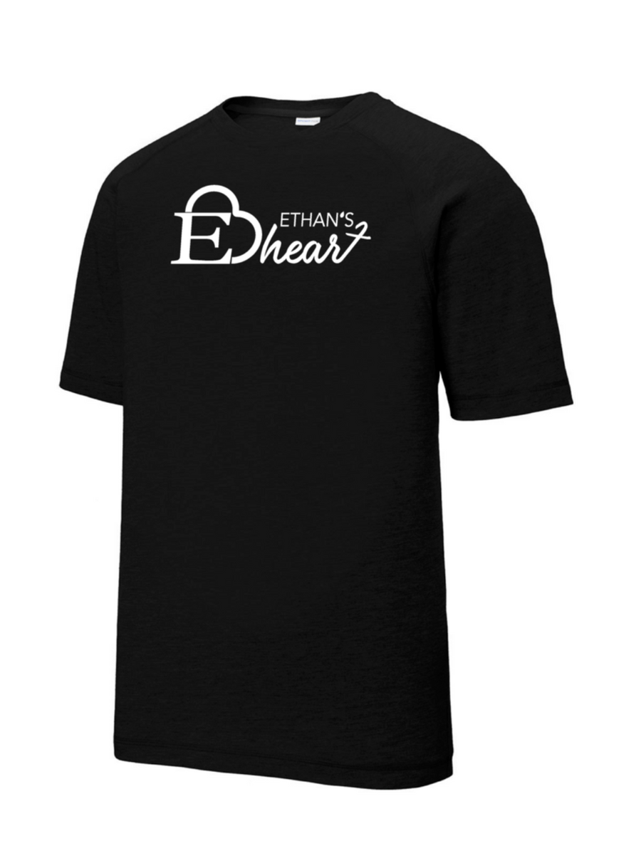 Ethan's Heart Mens Posicharge Triblend Wicking Raglan Tee