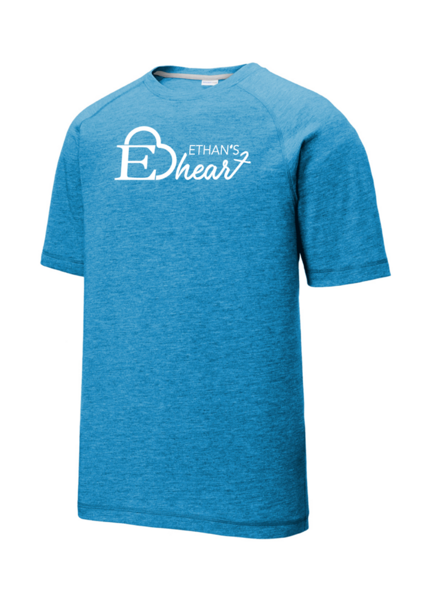 Ethan's Heart Mens Posicharge Triblend Wicking Raglan Tee