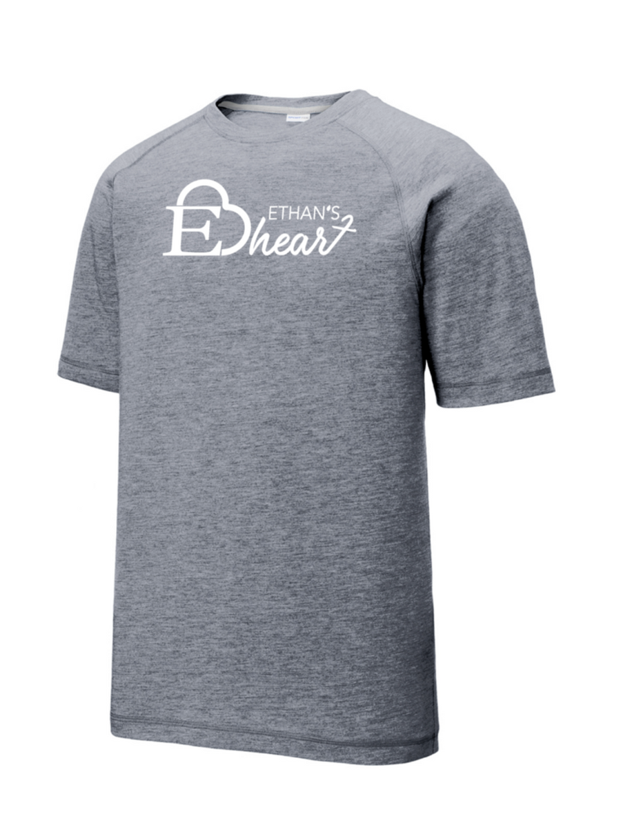 Ethan's Heart Mens Posicharge Triblend Wicking Raglan Tee