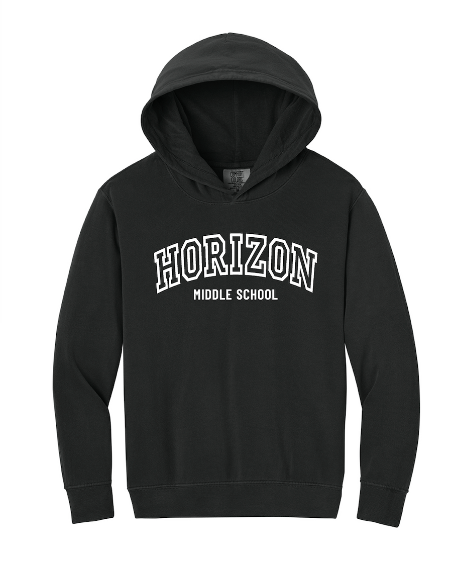 Horizon Middle School Comfort Colors Youth Hooded Sweatshirt