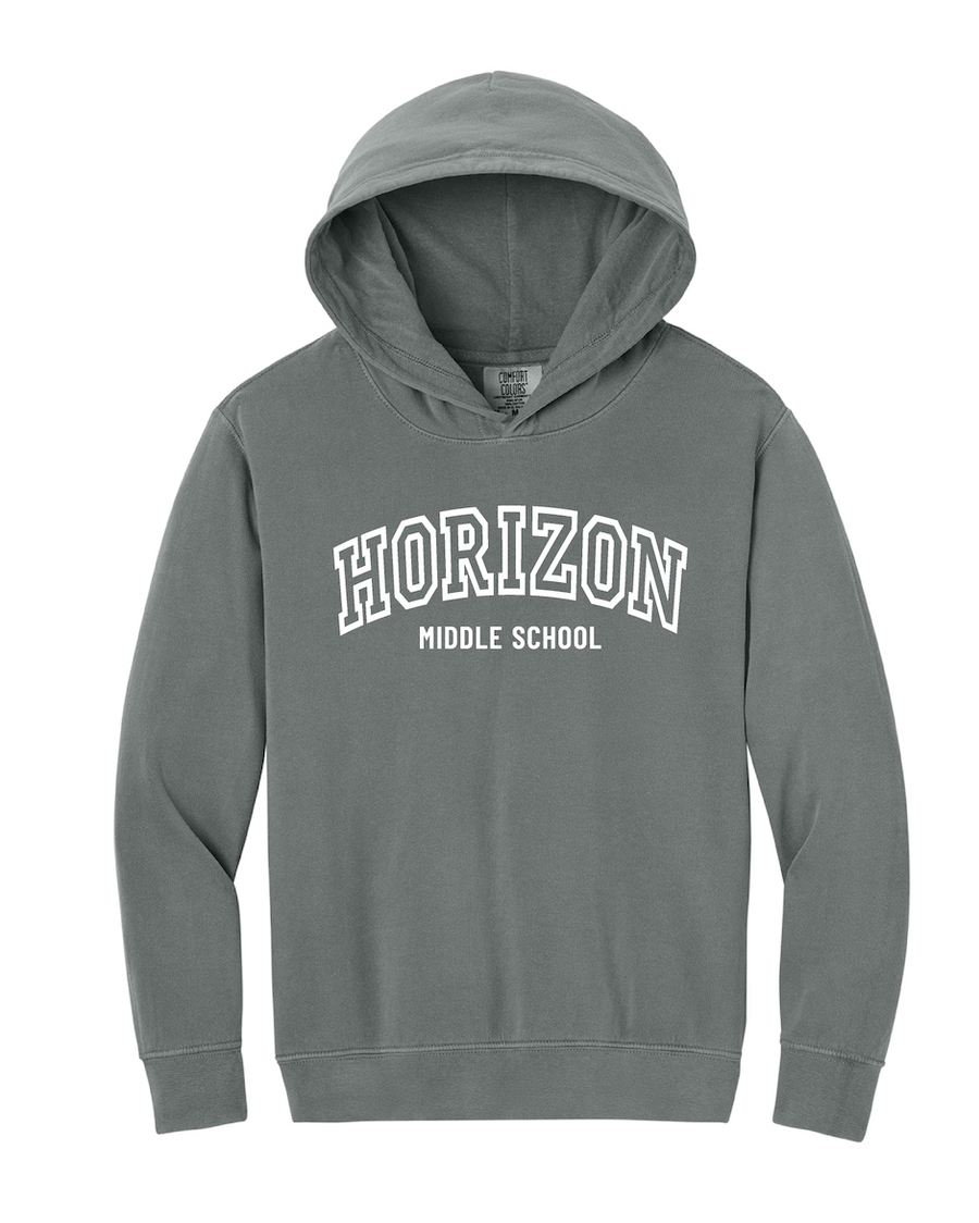 Horizon Middle School Comfort Colors Youth Hooded Sweatshirt