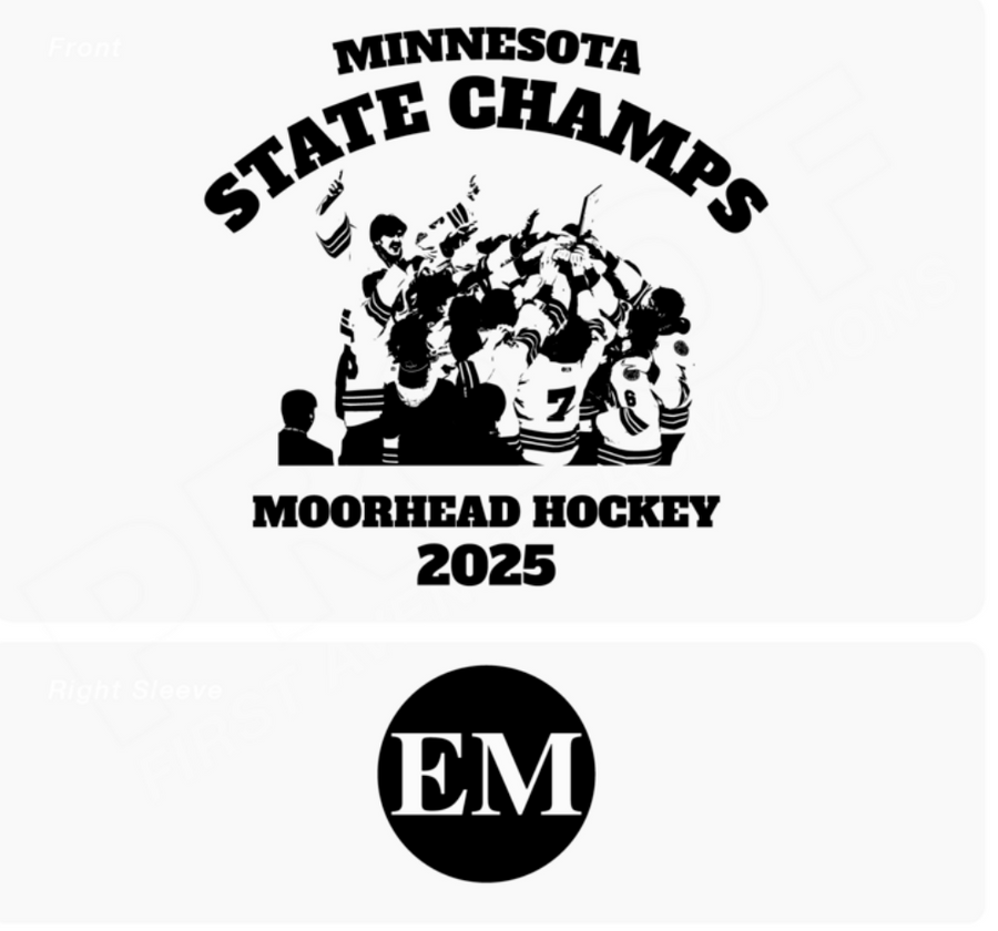 2025 State Champs Boys Hockey Bella Canvas Crewneck