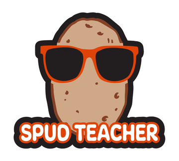 Spud Teacher Car Decal - Customizable