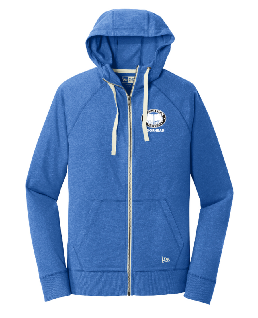 Unisex ladies full zip with the Education Minnesota Moorhead logo embroidered on the left chest.