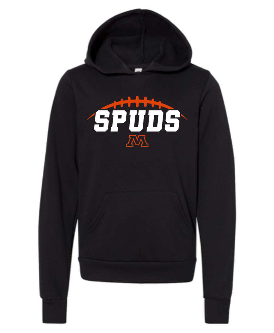 Spuds Football Laces Youth Hooded Sweatshirt (Block Font)- PREORDER