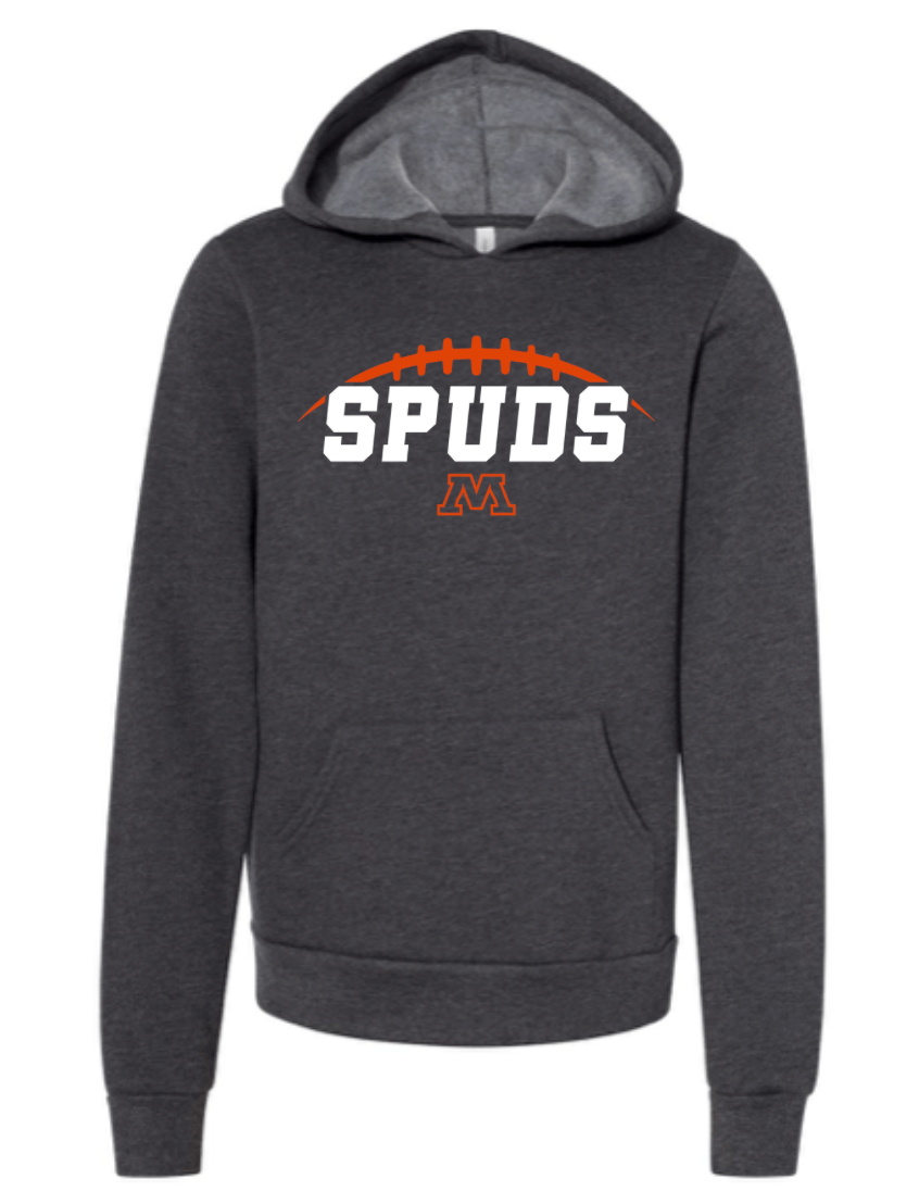 Spuds Football Laces Youth Hooded Sweatshirt (Block Font)- PREORDER